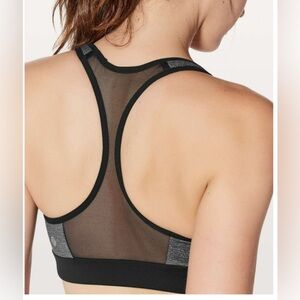 Lululemon Speed Up Bra High Support C/D Cup Heathered Black  | SIZE 6